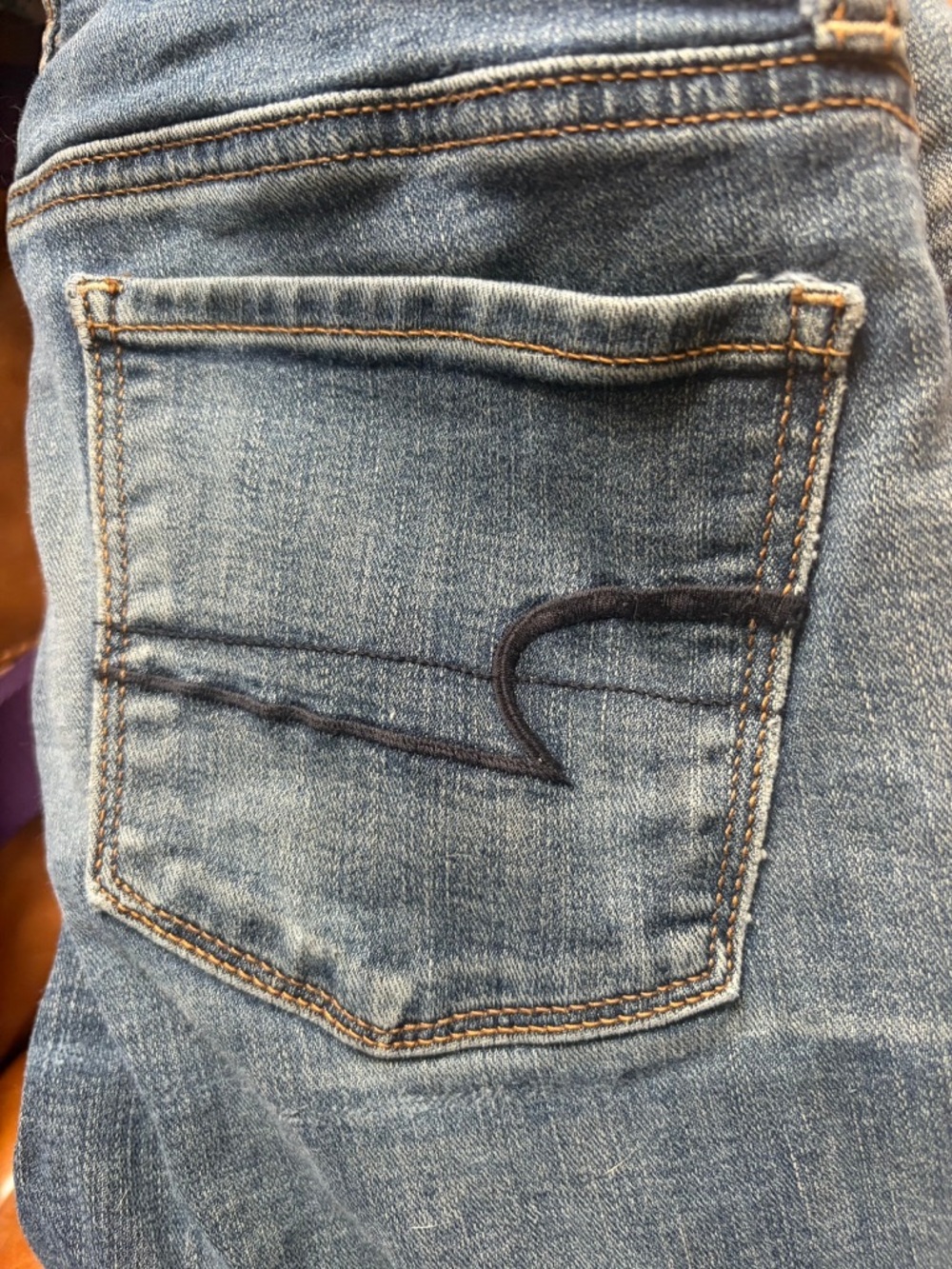 American Eagle Outfitters Faded Wash Blue Denim Jeans